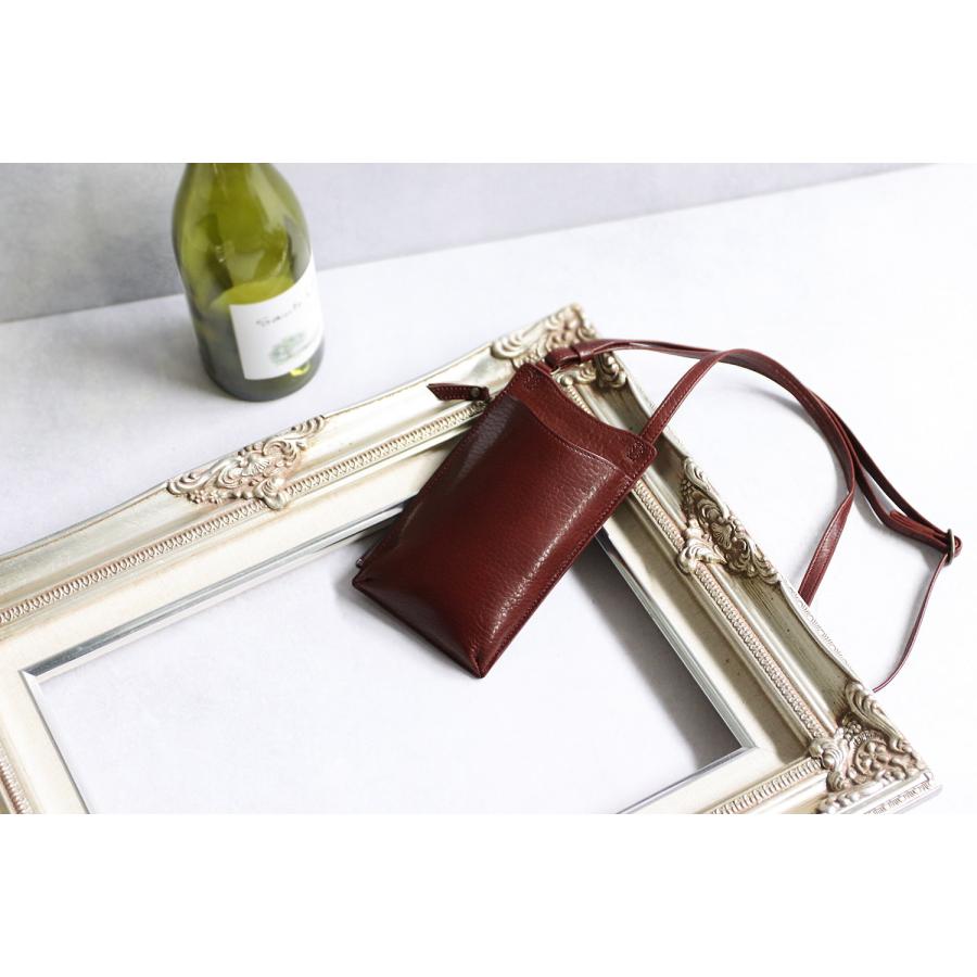 Atelier nuu Lezza botanica vino シンプルな スマホポシェット コンパクト アトリエヌウ 豊岡鞄 ミニショルダー 本革  革 レザー レディース