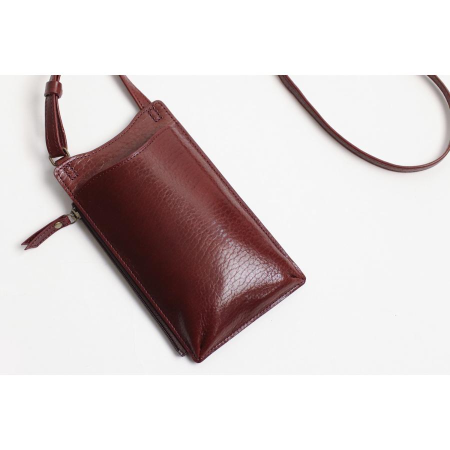 Atelier nuu Lezza botanica vino シンプルな スマホポシェット コンパクト アトリエヌウ 豊岡鞄 ミニショルダー 本革  革 レザー レディース