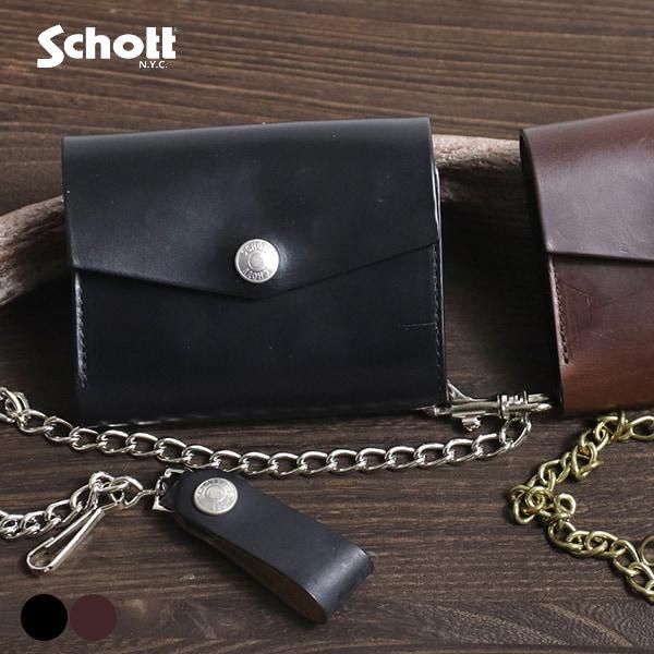 schott ミニウォレット SCHOTT（ショット） PERFECT WALLET MIDIUM トラッカーウォレット