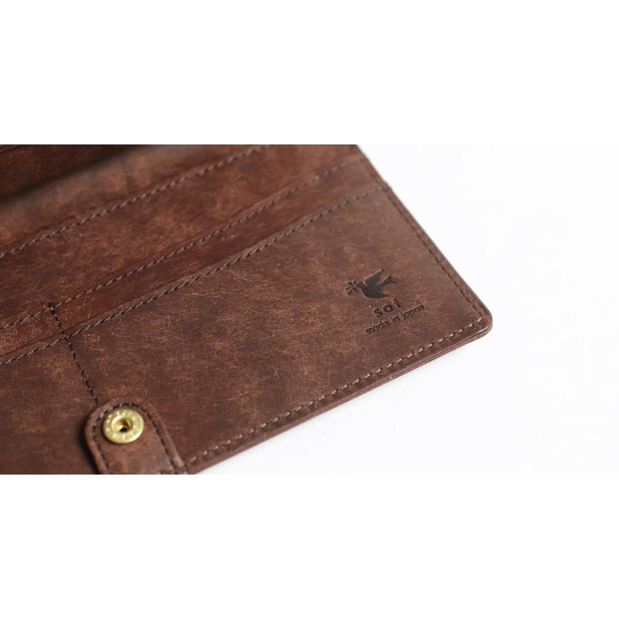 sot ソット プエブロレザー ガマグチ長財布 スリム プエブロ 個性的 財布 機能的 | sot | 08