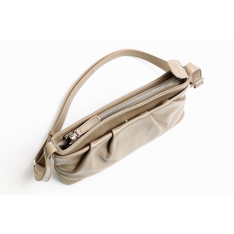 ARUKAN ラムーア  シンプルなラム革のドレープショルダーバッグ  大人 上品 高級感 シンプル | Arukan | 10