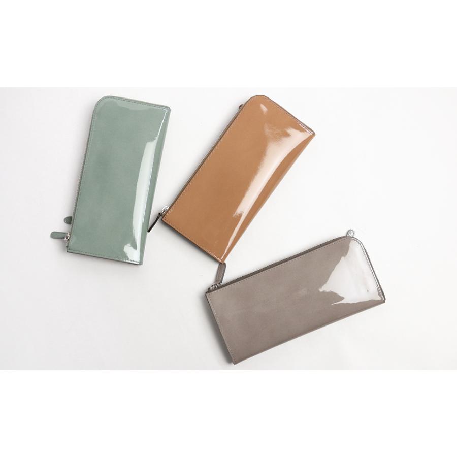 Neutral Gray トリンドル 素材サンプル ニュアンスカラーエナメルレザー 本革 革 レザー レディース | Neutral Gray | 01