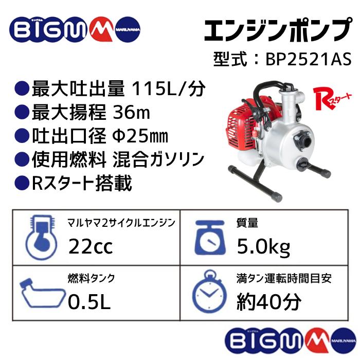 丸山製作所 BIG-M 公式ストア Rスタート 1インチ 25mm エンジンポンプ