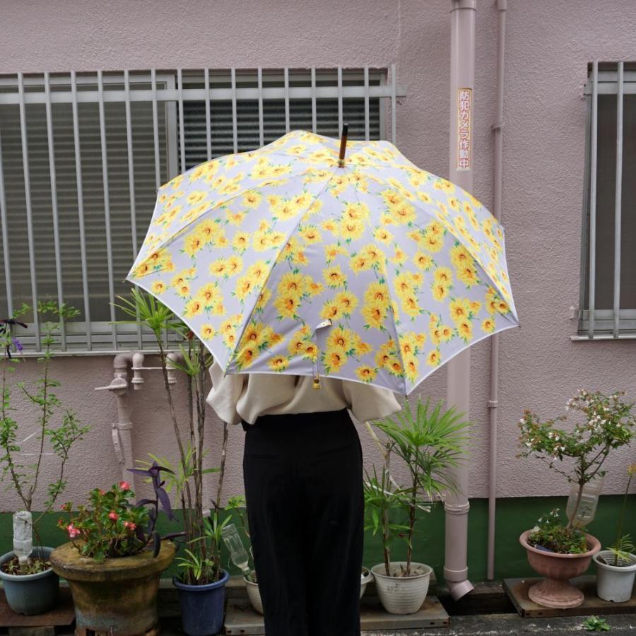 雨傘　ひまわり　木棒　手開きタ　職人手作り　日本製　レディ−ス　丸安洋傘　DV92｜maruyasuyougasa｜17