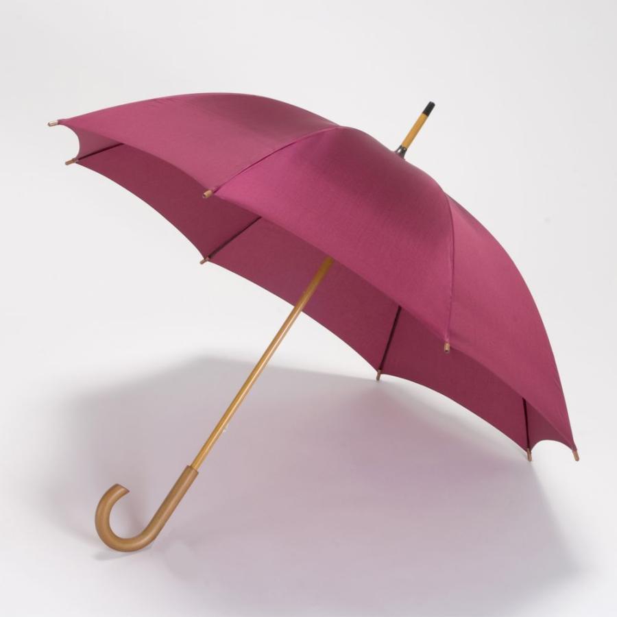 雨傘　富士艶　絹の風合いポリエステル　木棒　手開き　　職人手作り　日本製　メンズ　レディ−ス　丸安洋傘　FU92P　ＦＵ９２Ｈ｜maruyasuyougasa｜04