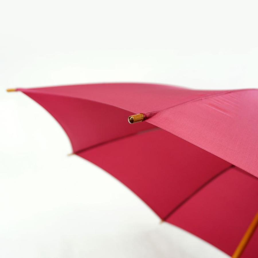 雨傘 富士艶 絹の風合いポリエステル 木棒 手開き 職人手作り 日本製