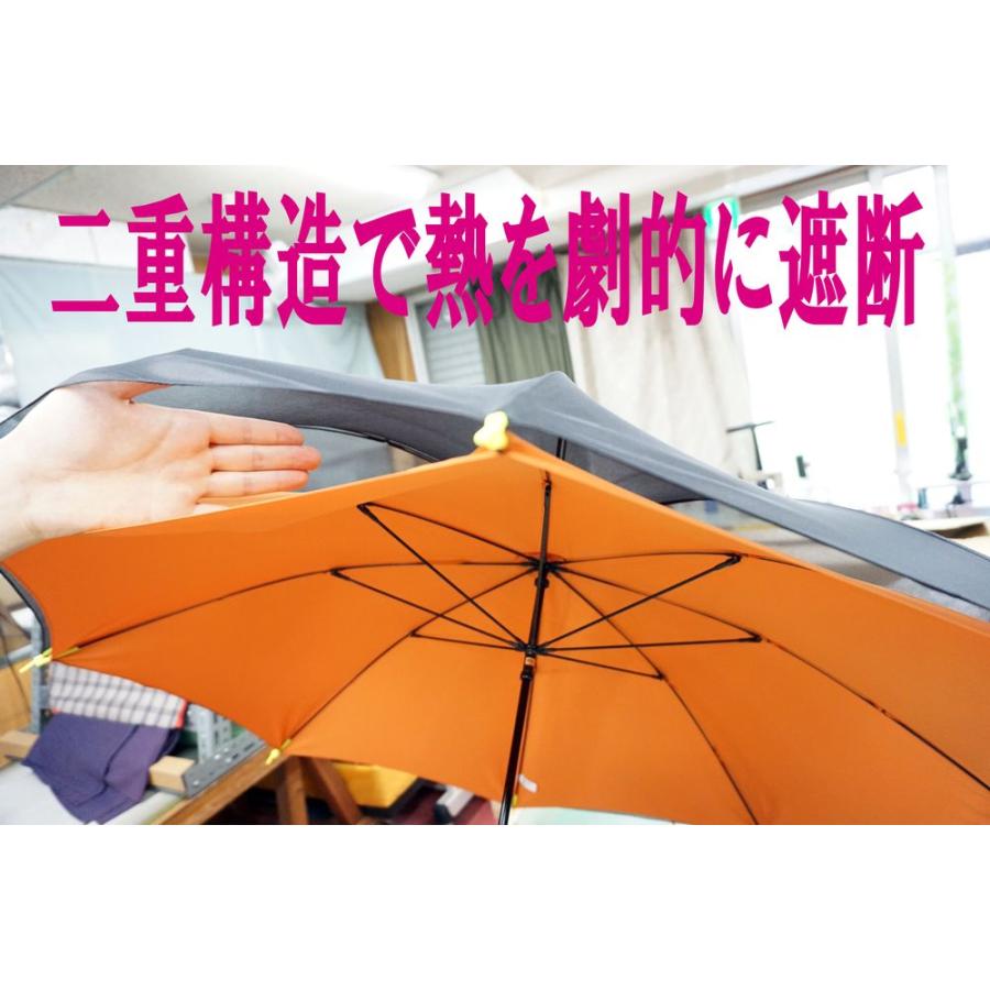 新品未使用 丸安洋傘 サイレントアンブレラ オレンジ サイレントアンブレラ ひまわり 降雨騒音低減 雨晴兼用 傘 日本製 職人