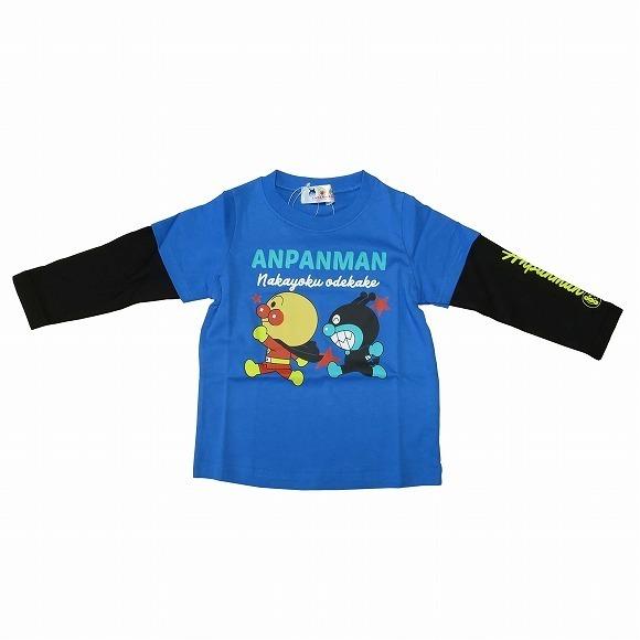 在庫各1枚 アンパンマン バイキンマン 長袖Tシャツ(90)(95) : マルヨシ