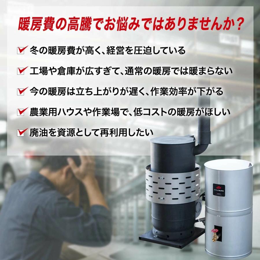 廃油ストーブ サイクルバーン M600FJ : 丸吉ロジ エコトライ事業部