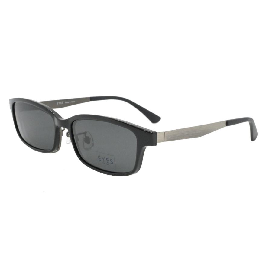 EYES アイイエス 3136 col.3 56サイズ 偏光 偏光サングラス クリップオン マグネット おしゃれ メガネ 低価格 ダテ 度付き ...