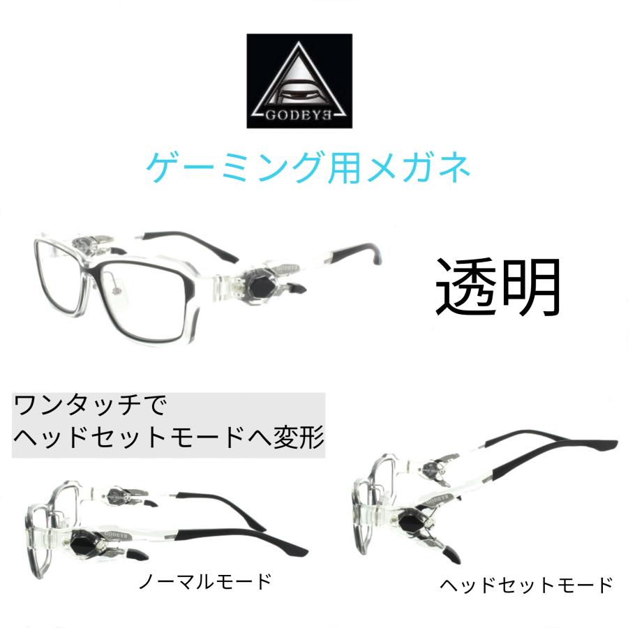 お取り寄せ商品）ゲーミング用メガネ GODEYE ゴッドアイ GE-01 56