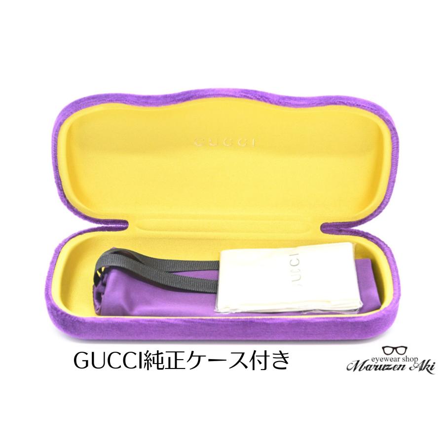 【期間限定セール価格】GUCCI グッチ GG0955OA col.001 52サイズ おしゃれ メガネ ブランド 大きい ゴールド ダテ 度付き｜maruzen-aki｜06