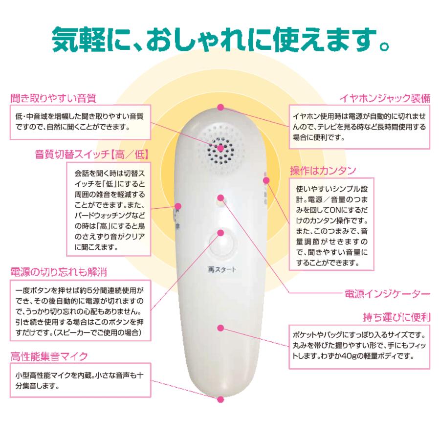 mimitomo ミミトモ VM-1 携帯助聴器 ボイスモニター 集音器 小型