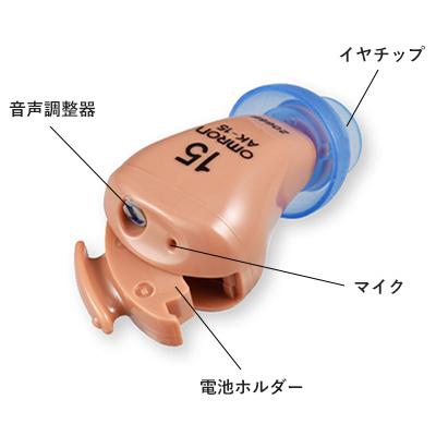 オムロン イヤメイト 補聴器用イヤチップ Mサイズ ベント付き 2個入り 