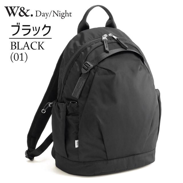 【新品】リュック ダブルアンドデイナイト W＆.Day/Night　ブラック W＆.Day/Night（ダブルアンドデイナイト） レディース リュックサック