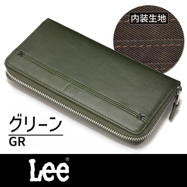 Lee（リー） 長財布 ラウンドファスナー クロスステッチデザイン