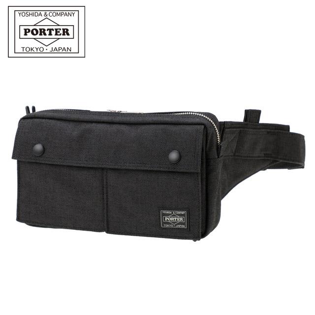 吉田カバン PORTER/SMOKY(黒) ウエストポーチ ウエストバッグ PORTER ポーター スモーキー ウエストバッグ ウエストポーチ ボディ