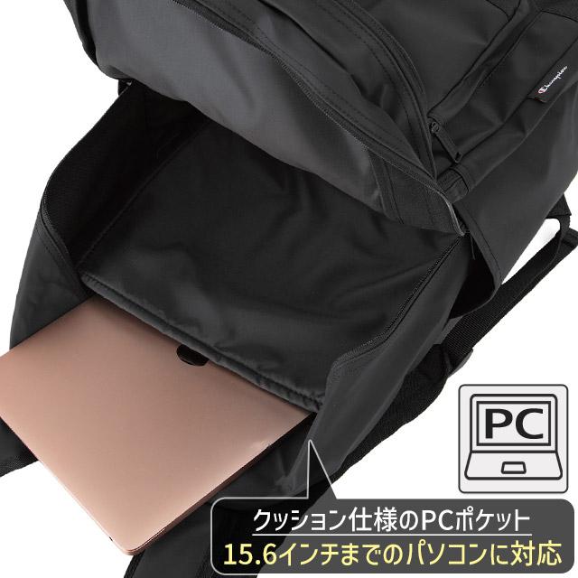 チャンピョン　リュック　PC収納ポケット付き　大容量　ブラック Champion（チャンピオン） リュック 通学 2気室 36リットル 6S32 通学
