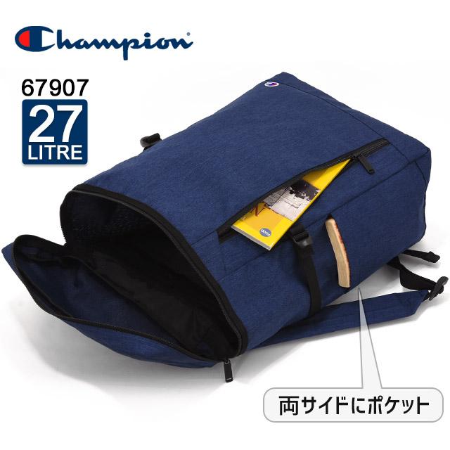 チャンピオン リュック 通学 ボックス型 27リットル ドリュー Champion 通学リュック 軽量 遠足 男子 女子 小学生 中学生 67907｜maruzen-bag｜09