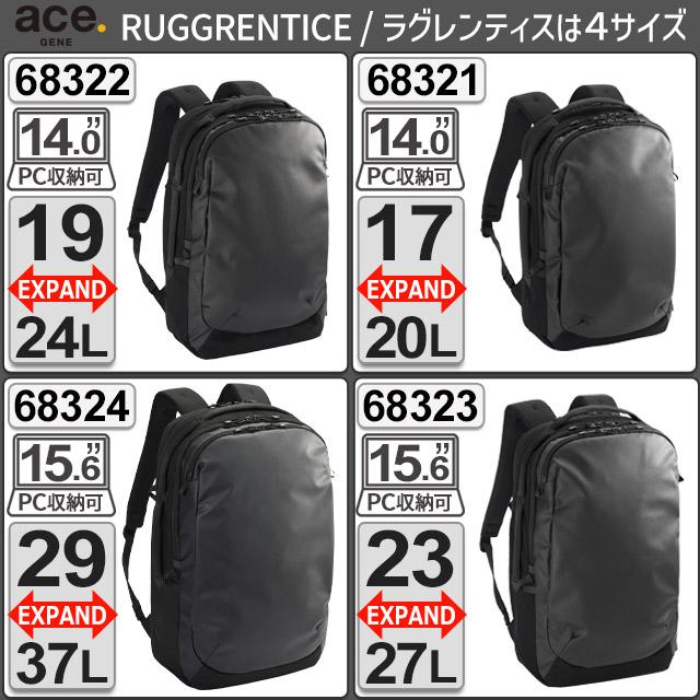 ace. GENE LABEL エースジーン ビジネスリュック バックパック 前持ち