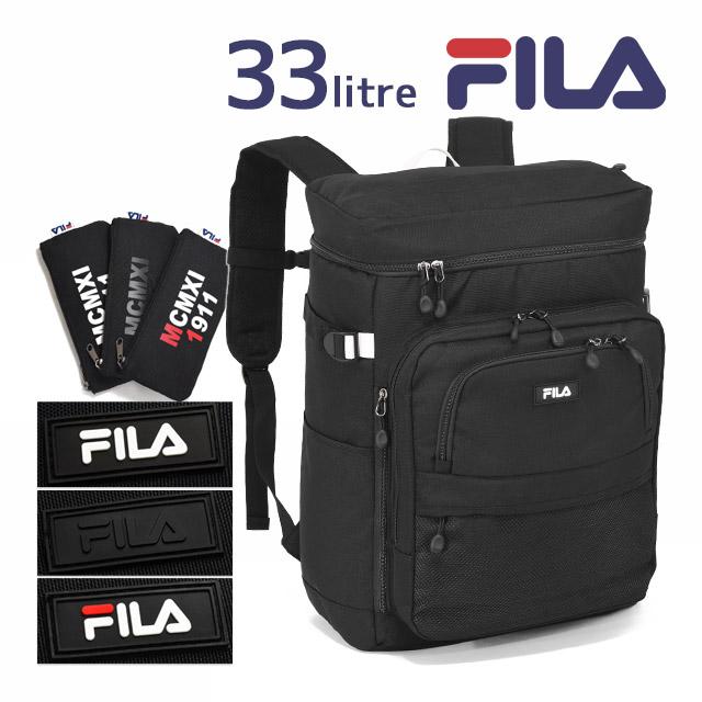 FILA（フィラ） リュック 通学 2ルーム 大容量 ボックス型 33リットル 