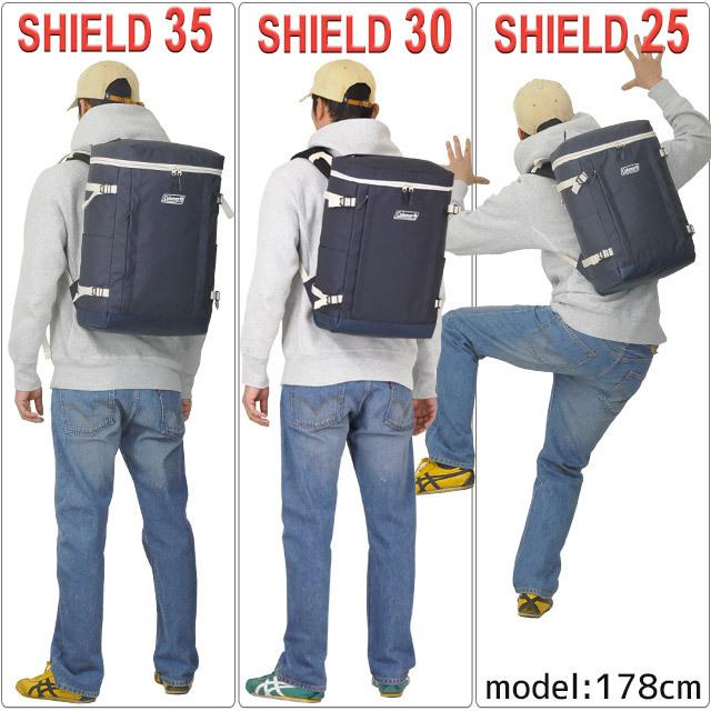 コールマン リュック 通学 ボックス型 25リットル シールド25 Coleman 防水素材 スクールバッグ SHIELD25｜maruzen-bag｜09