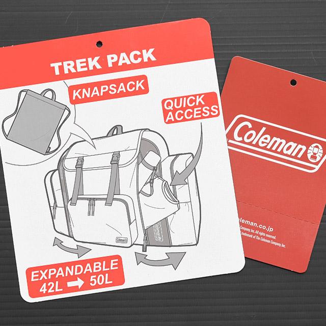 林間学校 リュック コールマン サブリュック 50リットル Coleman トレックパック 大型リュックサック 修学旅行 かわいい CBB453D TREK PACK | Coleman | 01