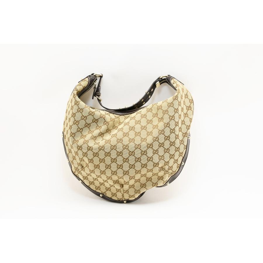 GGキャンバス グッチ GUCCI ワンハンド ショルダーバッグ 三日月 GGキャンバス グッチ GUCCI ワンハンド ショルダーバッグ 三日月