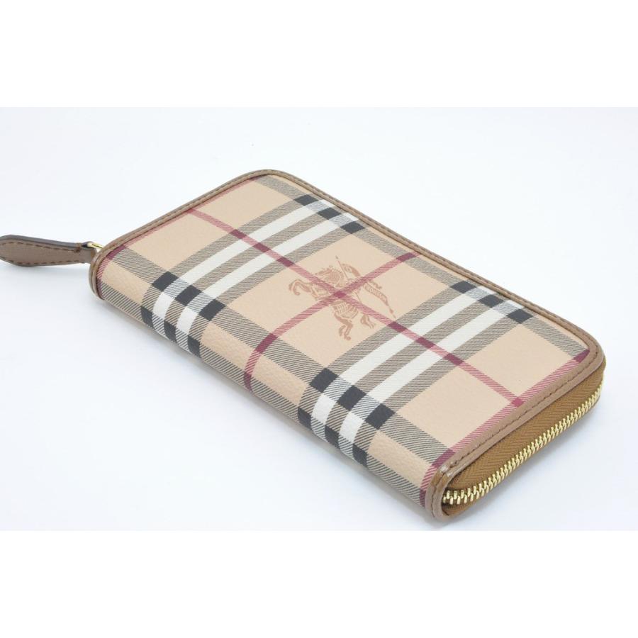 BURBERRY バーバリー 長財布 ラウンドファスナー チェック PVC