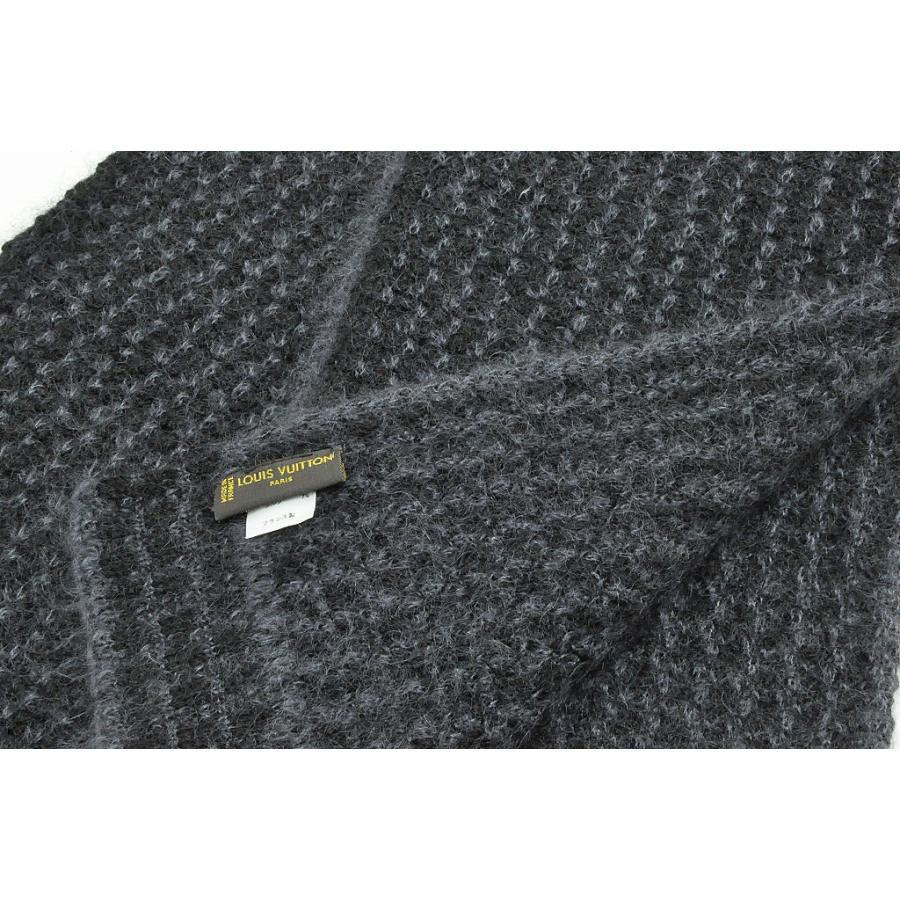 ルイヴィトン LOUIS VITTON マフラー エシャルプ エレノア 黒 ブローチなし M74745 モヘヤ クリーニング済 程度Ａ 中古 送料無料 動画あり | LOUIS VUITTON | 03