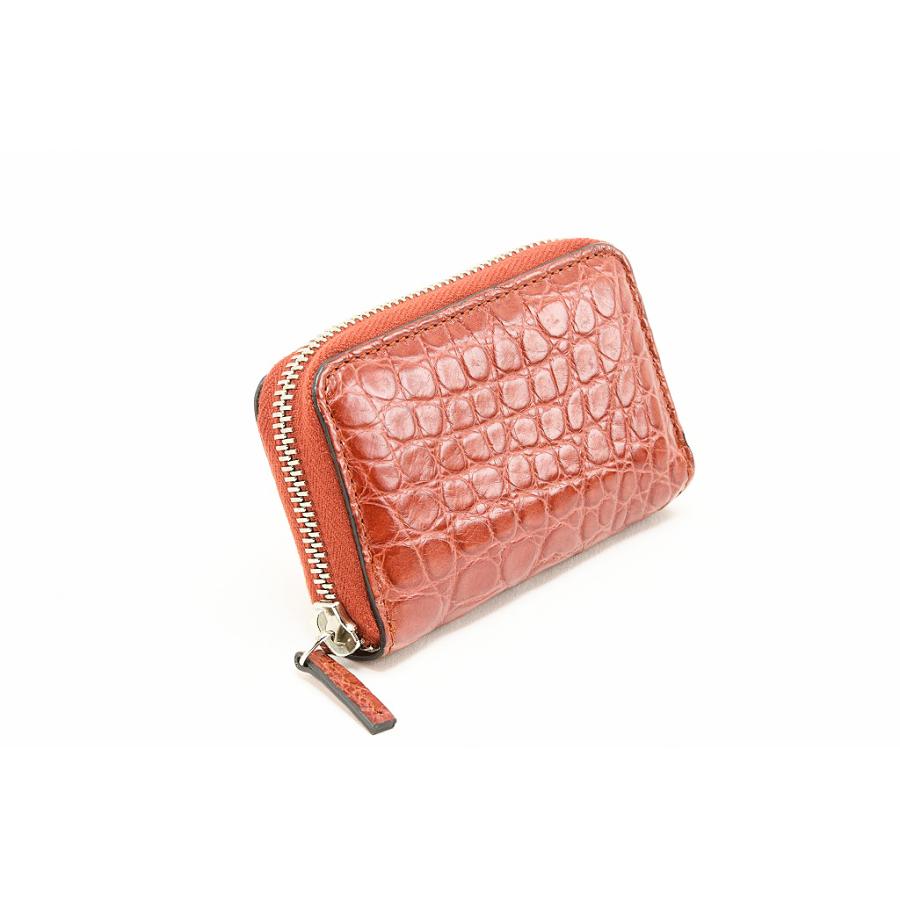 未使用　グッチ　ケース　クロコレザー ラウンドファスナー 小銭入れ GUCCI（グッチ） ラウンドジップ コインケース クロコ風型押し レザー