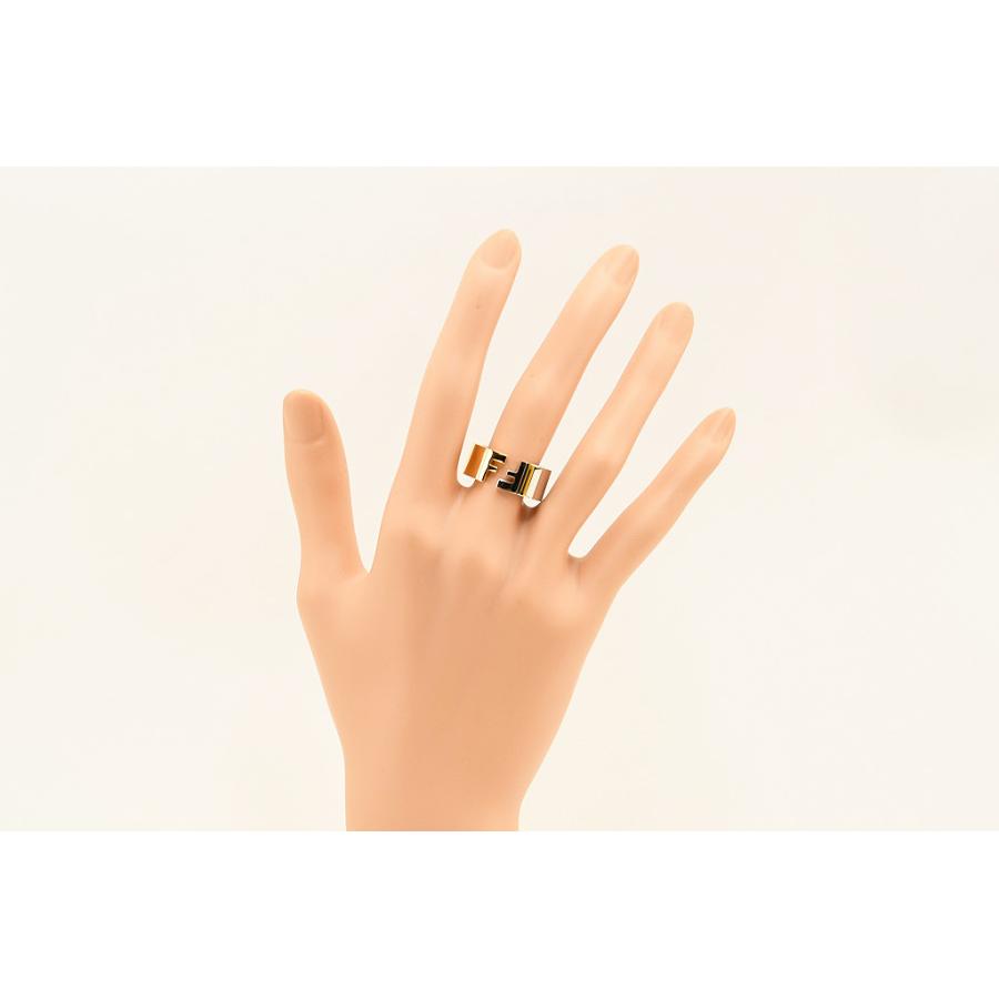 フェンディ　FFブレスレット　パラジウム＆ゴールドカラー　FENDI FENDI】パラジウム＆ゴールドカラー ブレスレット (FENDI