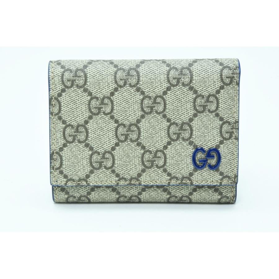 GUCCI グッチ GG三つ折りウォレット 769225 ベージュ/ブルー 未使用品  