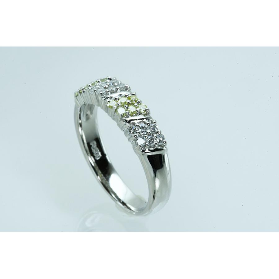 Pt900リング　ダイヤデザインリング D0.30(トリートメント含) 5.1g #10 仕上げ 中古品 程度Aの画像