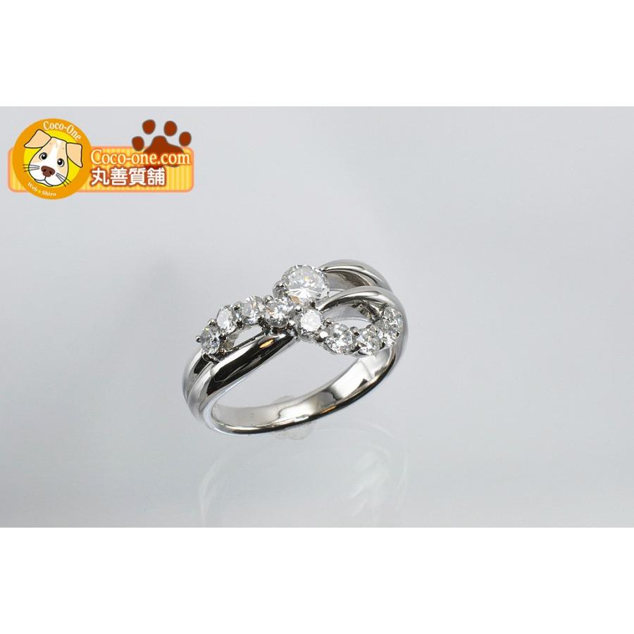 Pt900リング 指輪 ダイヤ10石 D0.335(中)/0.70 9.5g #13 程度A 中古品 