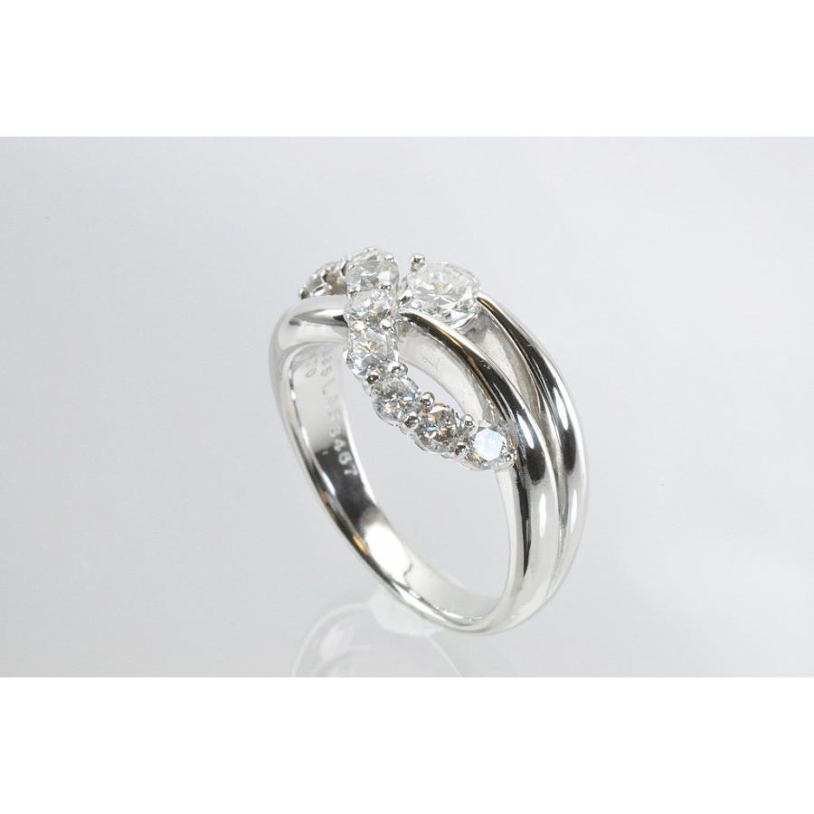 Pt900リング 指輪 ダイヤ10石 D0.335(中)/0.70 9.5g #13 程度A 中古品 