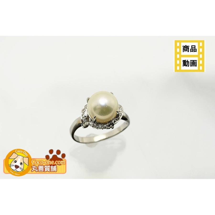 Pt900リング パール/ダイヤ 約9mm/D0.10 5.5g #11 仕上げ 中古品 程度A 中古 送料無料 動画 Youtube