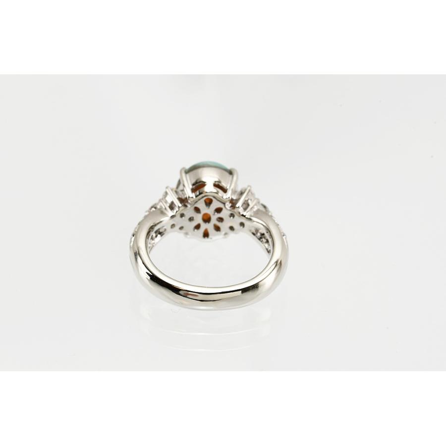 Pt900リング ブラックオパール/ダイヤ 1.65/D0.41 11.6g 11号 仕上げ  