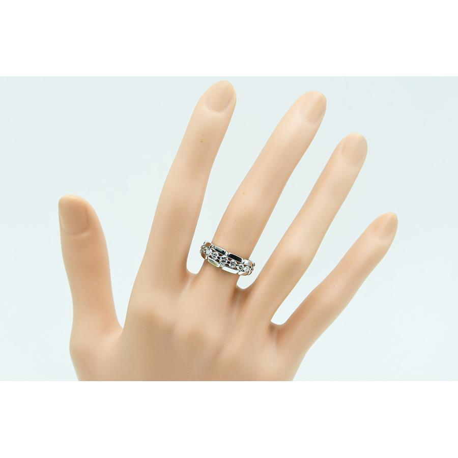 Pt950リング ダイヤデザインリング D0.52 5.1g #14 鑑別 仕上げ