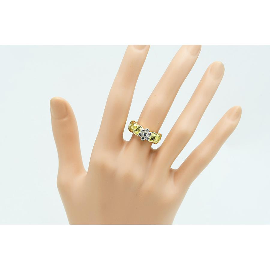 K18リング ダイヤ付 デザインリング D0.52 7.5g #16 鑑別 中古品 程度A 中古 送料無料 動画 Youtubeの画像