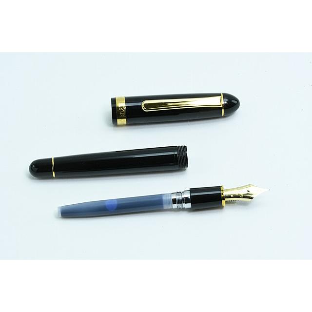 3776 センチュリー プラチナ PLATINUM 万年筆 旧モデル ブラックイン