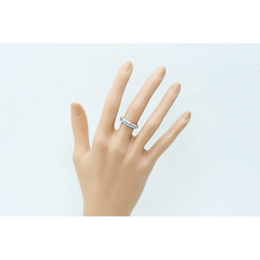 Pt900リング エタニティデザイン ダイヤ3文字 トリートメントダイヤ D0.50 5.4g #11.5 鑑別 中古品 仕上げ 程度Aの画像