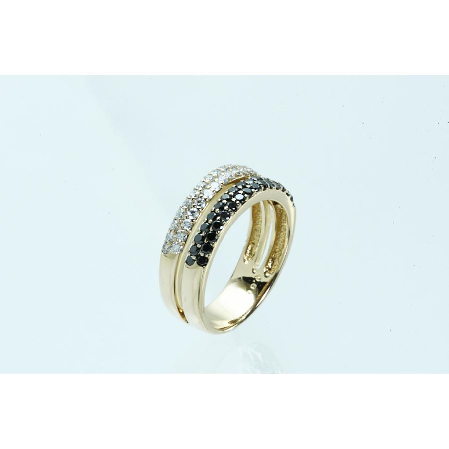 K18PGリング ダイヤ付デザインリング D0.80 4.8g #11 鑑別 中古品 程度Aの画像