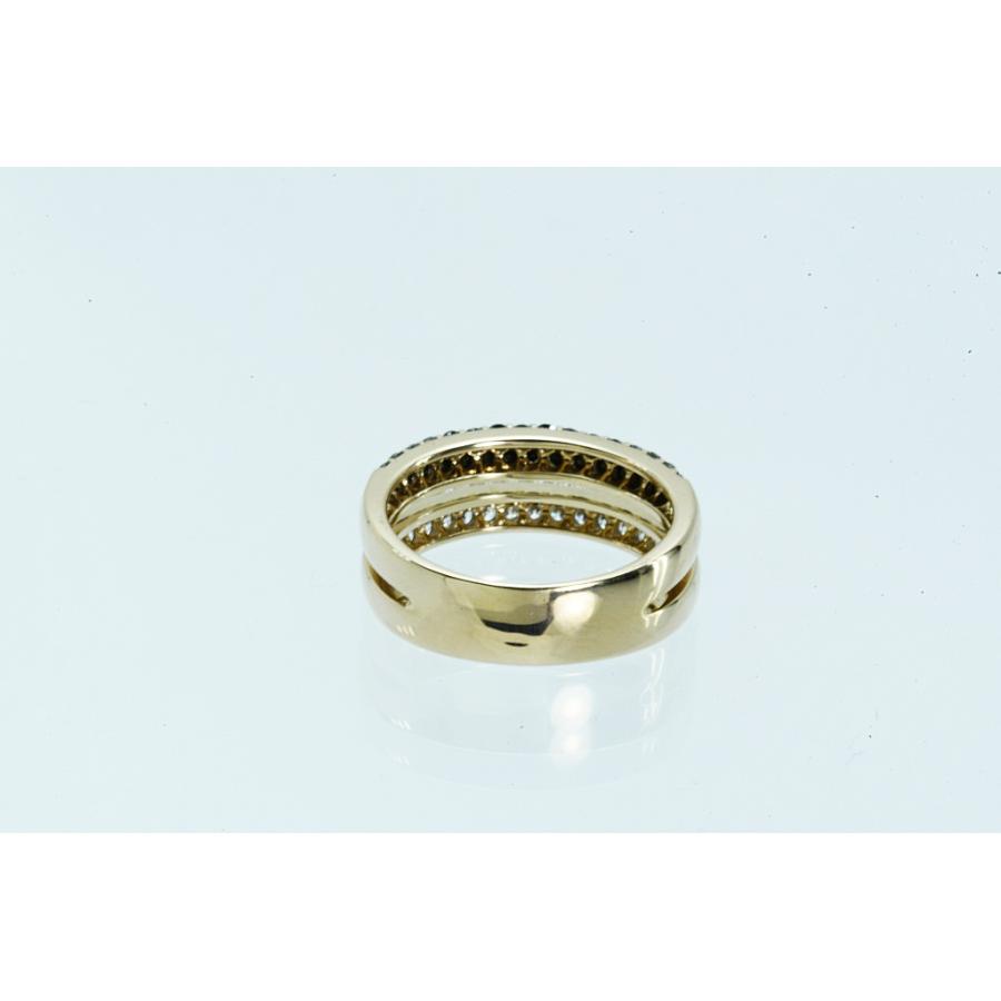 K18PGリング ダイヤ付デザインリング D0.80 4.8g #11 鑑別 中古品 程度Aの画像