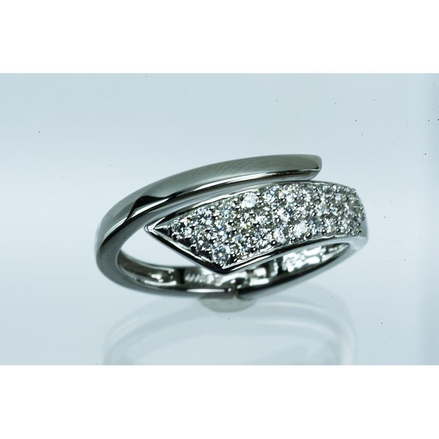 Pt900リング ダイヤ付デザインリング D0.34 6.0g #12 仕上げ 中古品 程度Aの画像