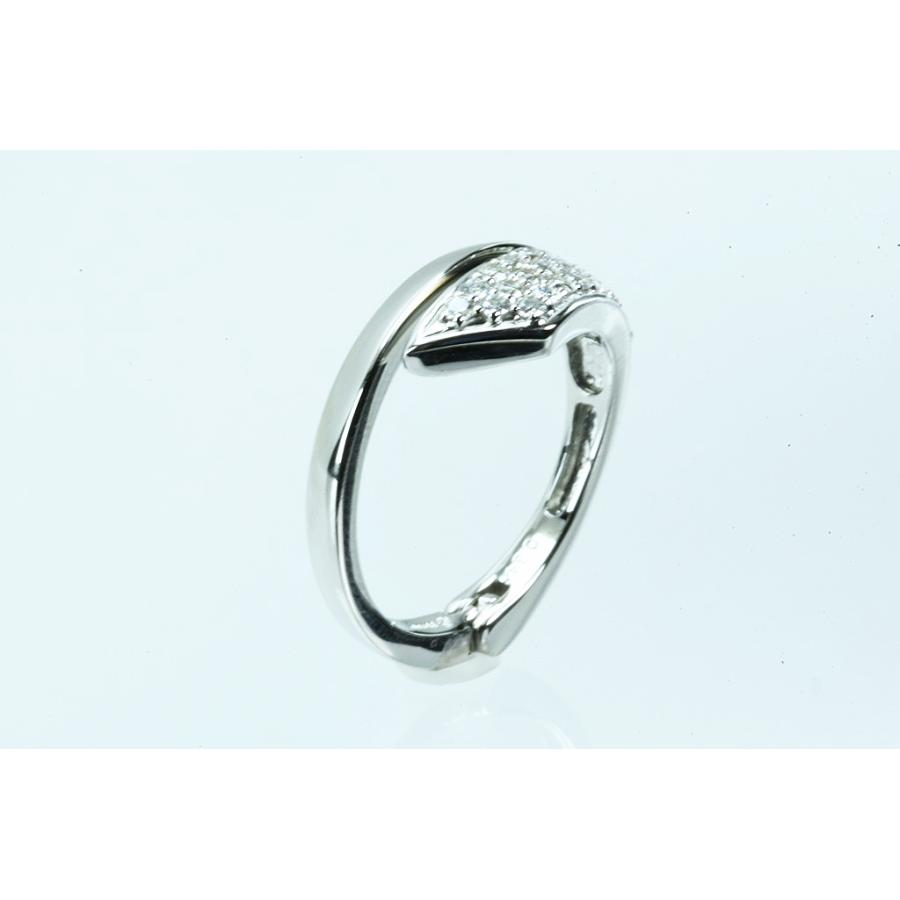 Pt900リング ダイヤ付デザインリング D0.34 6.0g #12 仕上げ 中古品 程度Aの画像