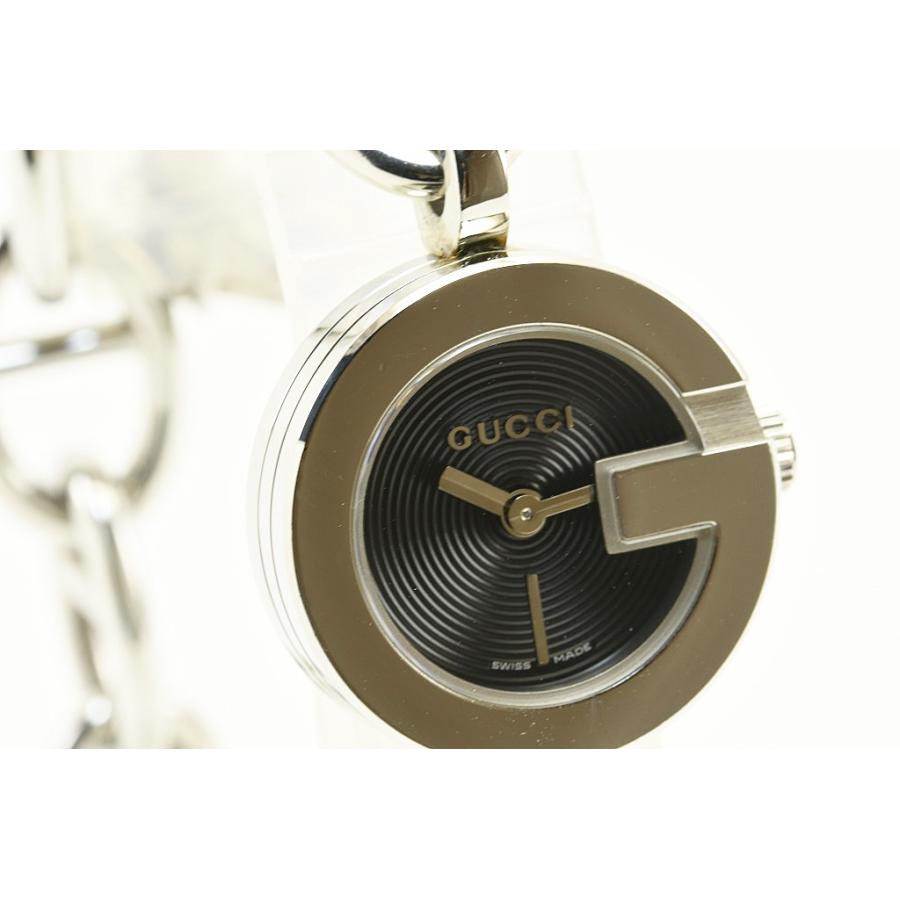 GUCCI グッチ YA107 レディース ウォッチ スリーチャーム SS 黒 中古品