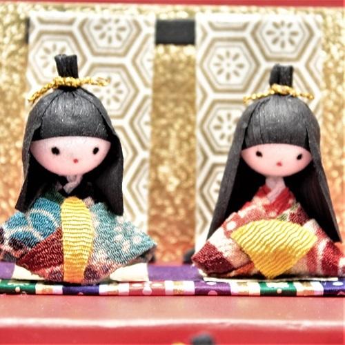 雛人形 コンパクト 和紙 小さい 手作り / 二段飾り雛 / ちりめん お雛様 ひな祭り ひな人形 人形 飾りミニ 可愛い人気｜maruzen-kyoto｜07