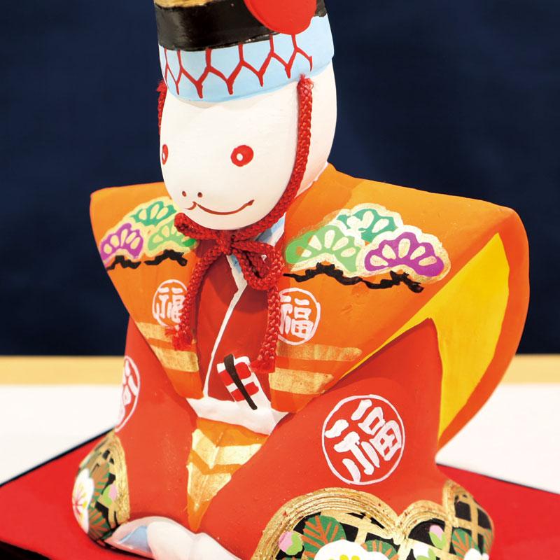 博多人形 干支 置物 ヘビ 巳 / 闘夫作 招福 / 干支飾り 2025年 博多人形 干支 置物 ヘビ 巳 / 闘夫作 招福 / 干支飾り 2025年