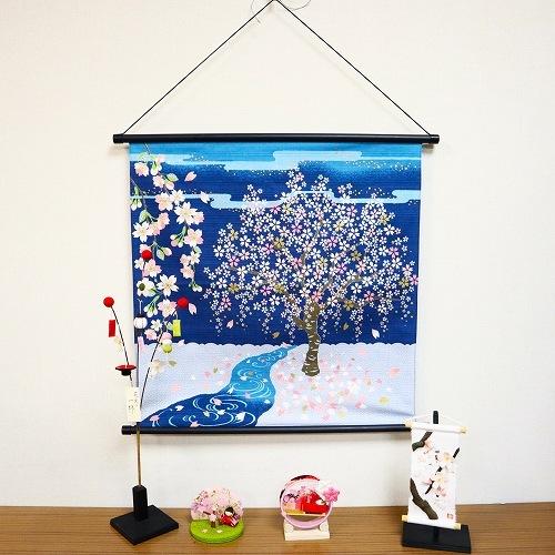 風呂敷 インテリア エコ タペストリー / シャンタンさとうひろみ 桜